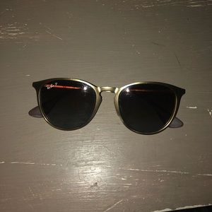 Erika metal gold polarized raybans